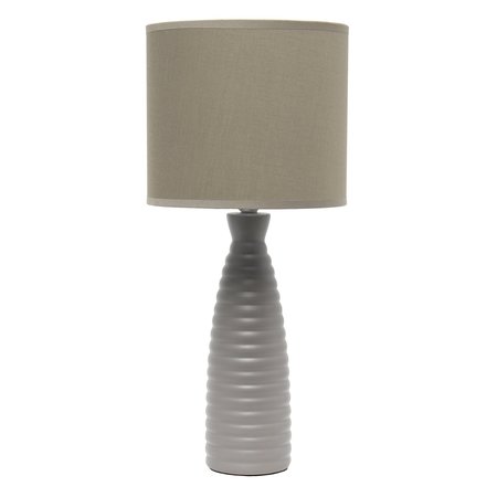 SIMPLE DESIGNS Alsace Bottle Table Lamp, Taupe LT2076-TAU